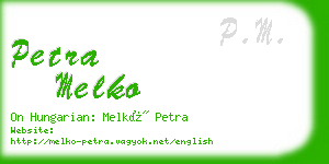 petra melko business card